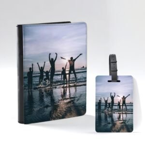 Personalised Photo Passport Cover/ Personalized Custom Picture Cover and Luggage Baggage Tag Holidays Gift Travel Wallet Case & Tag.